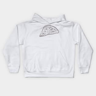 Mushroom Pizza Sketch Kids Hoodie